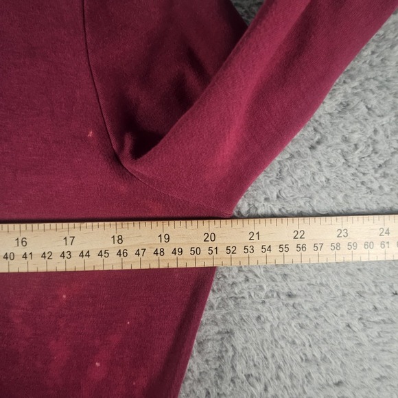Peruvian Connection Top Womens S Burgundy Pima Cotton LS Designer Casual READ!!! - Picture 11 of 12